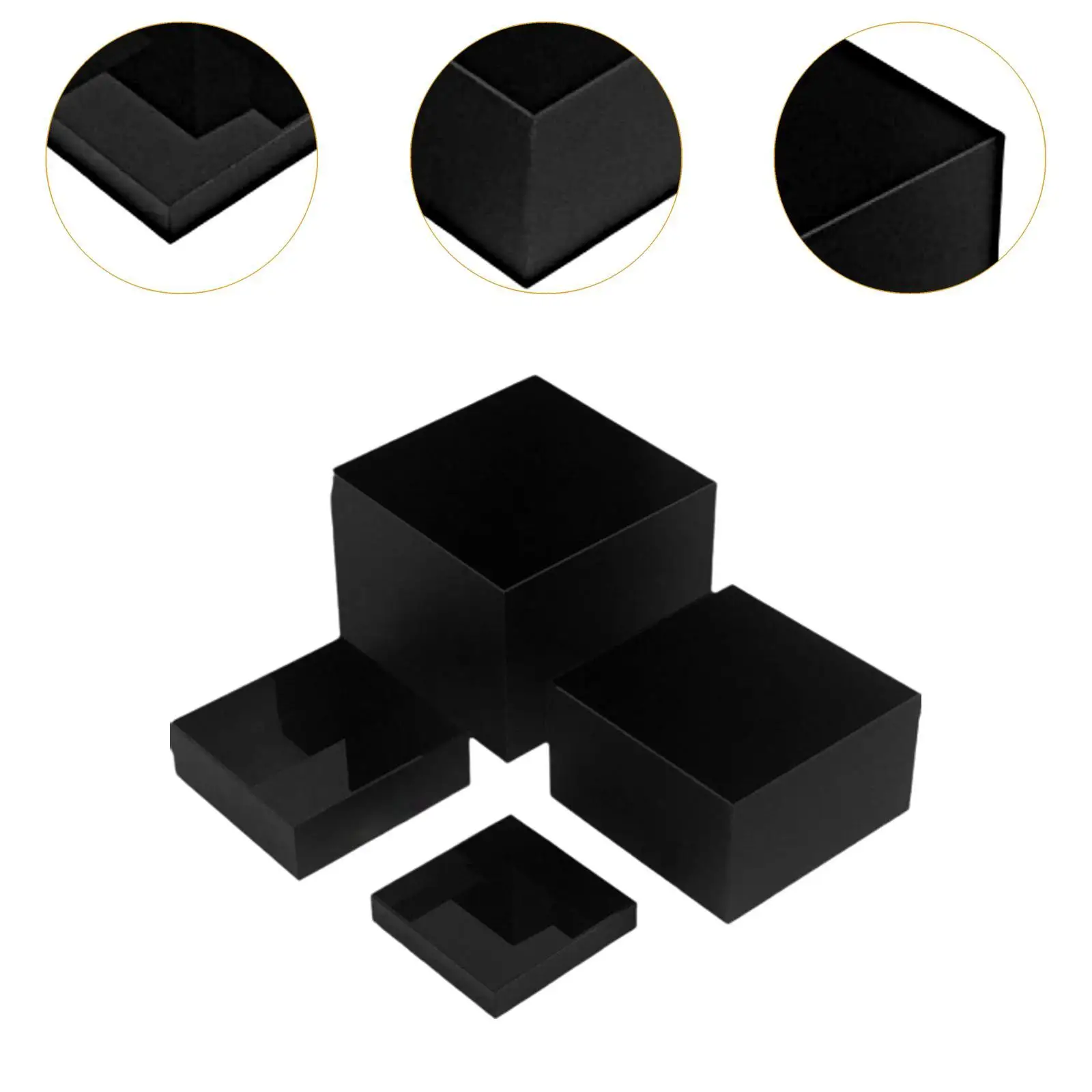 4 Pieces Buffet Riser Display Stand for Collectibles Crafts Art Exhibitions