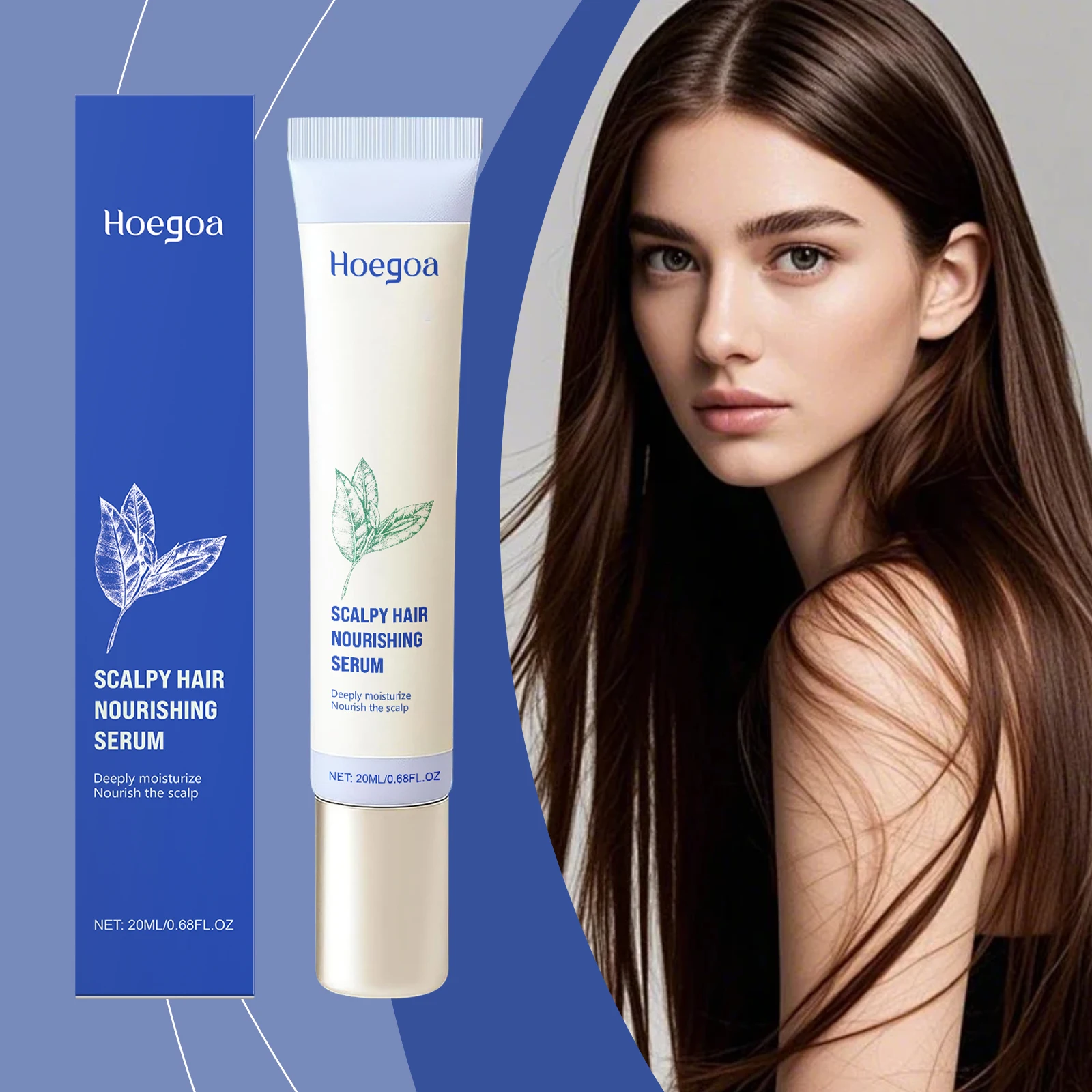 

Moisturizing Hair Serum Roller - Nourishes Dry Frizzy Hair, Enhances Shine, Cool Soothing Sensation, Refreshing Daily Hair Care