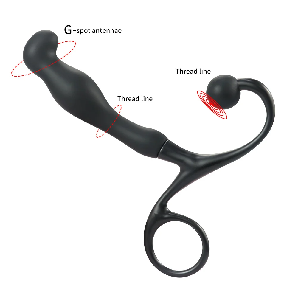 Anillo erótico de silicona para hombre, masajeador de próstata, Juguetes sexuales anales, masturbación BDSM de fantasía, productos para adultos