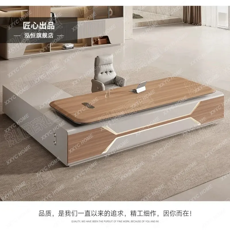 XXHigh-end boss desk simple modern leadership office manager desk blister process