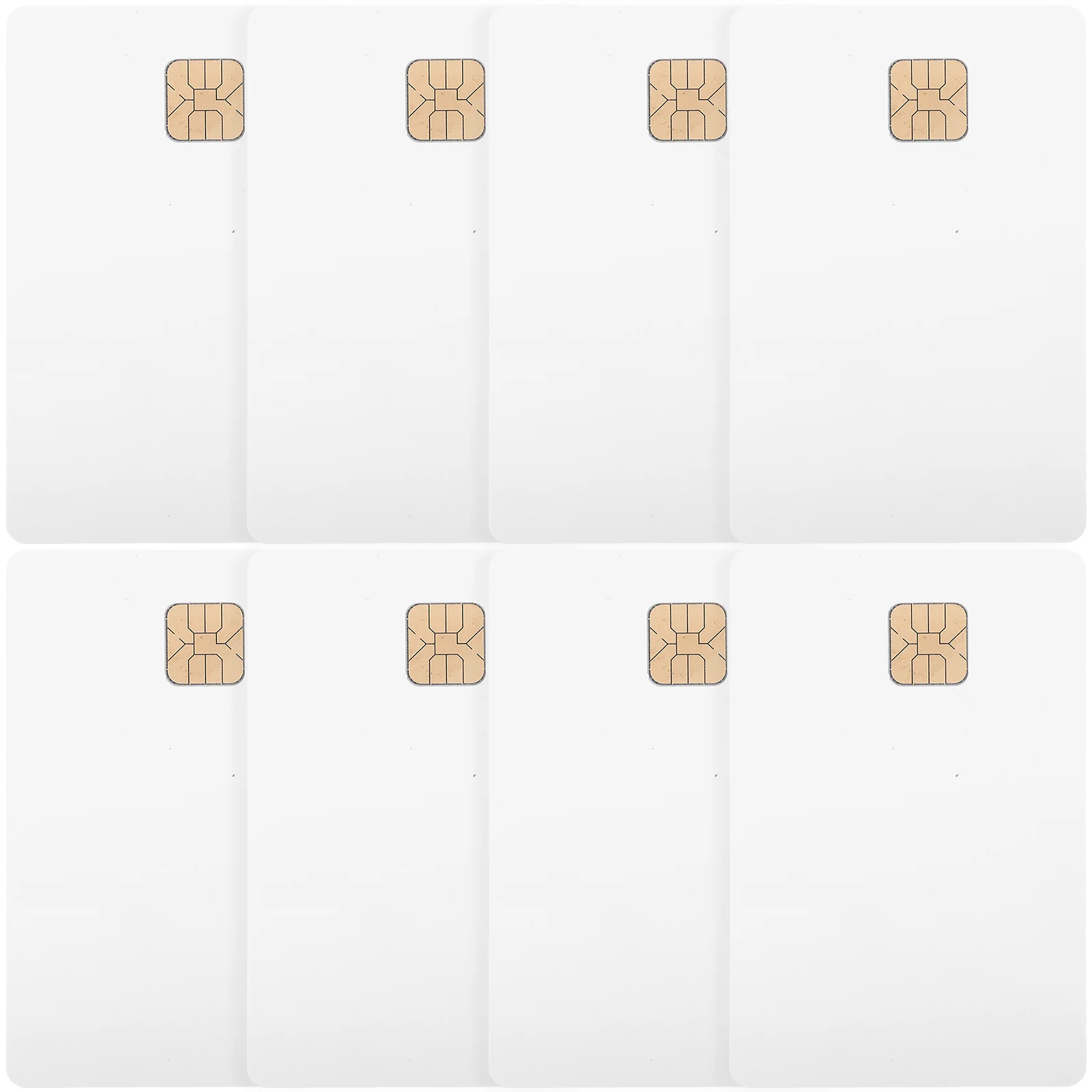 

8 Pcs Business Cards White With Automatic Blank Credit Small Tags Pvc Work