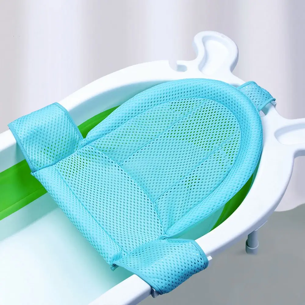 

For Infant Bath Bracket Security T Type Shower Support Mat Newborn Shower Cradle Baby Bath Mesh Cushion Bathtub Set Pad