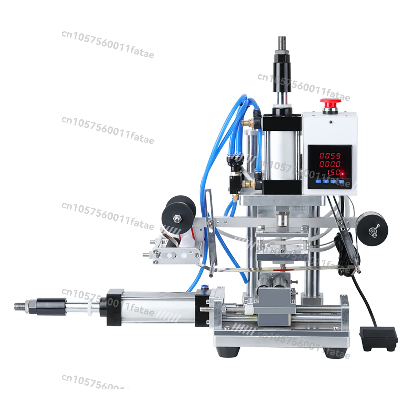 Pneumatic Ironing Machine Lipstick Cosmetics Plastic Cylinder Hot Stamping Double Cylinder Curved Surface Hot Stamping Machine