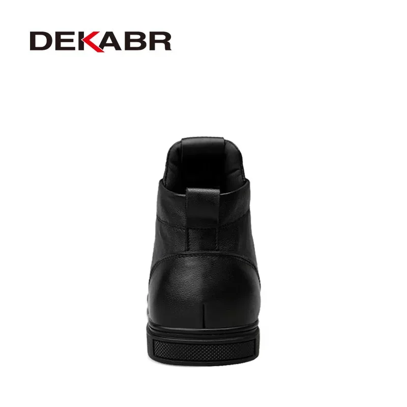 DEKABR Men Boots New Fashion Style Waterproof Men Winter Shoes Men Plus Fur Snow Boots Casual Warm Ankle Boots Size 38~48