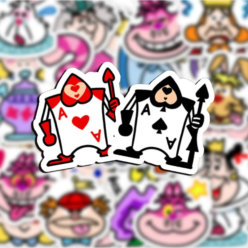 40 Stück Alice im Wunderland Kawaii Aufkleber DIY Laptop Telefon Gitarre Auto Fahrrad Skateboard Gepäck Graffiti Kinderspielzeug