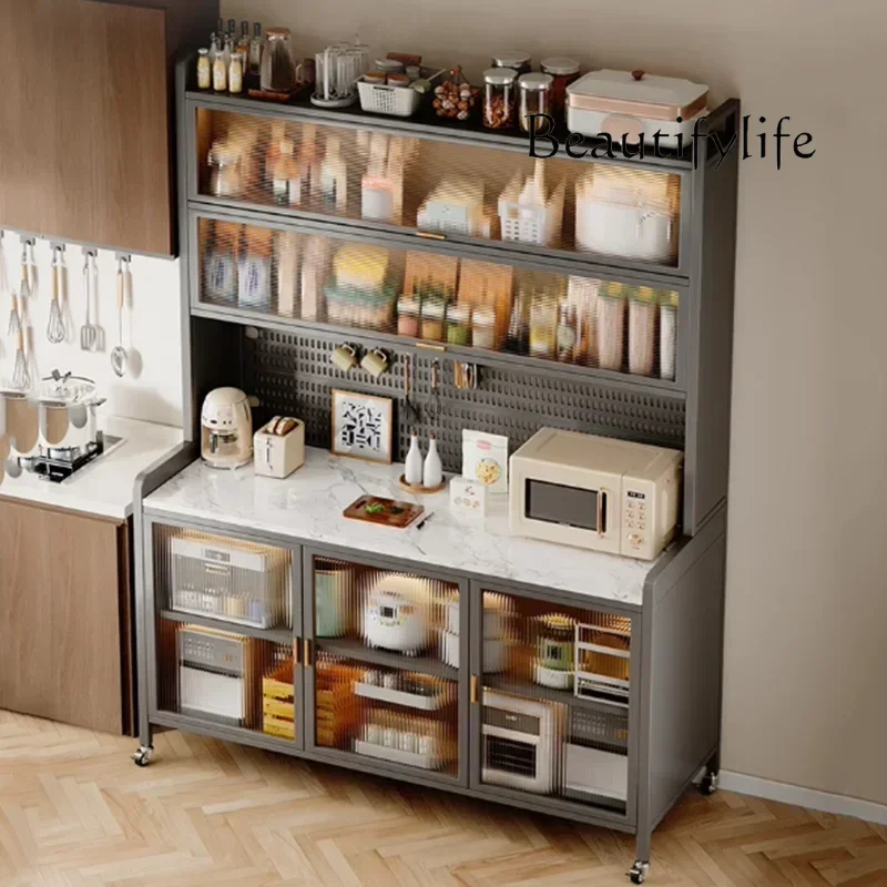 Nuevos gabinetes De cocina blancos modernos, estantes, estante De Metal, almacenamiento nórdico, gabinetes De cocina, despensa, armario pequeño, muebles De Rangement