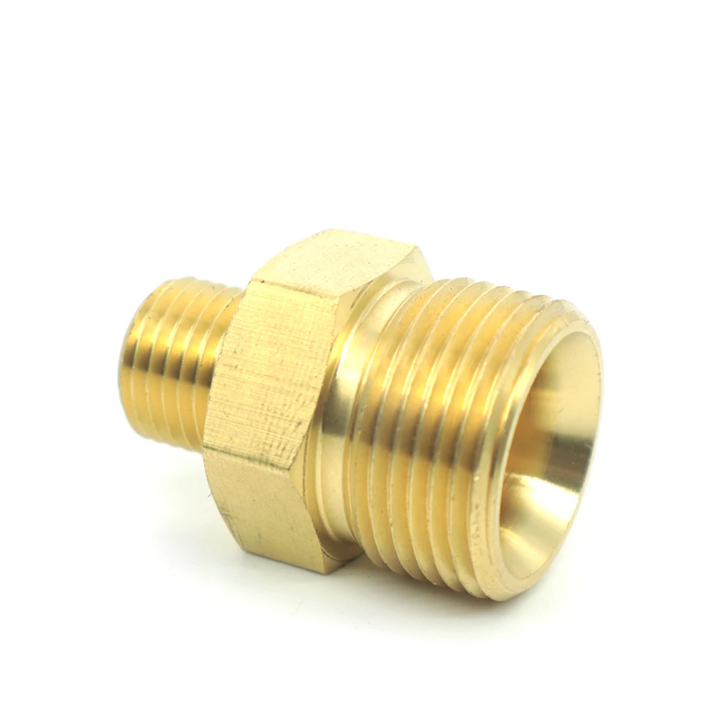 Drision Male M22 to 1/4 Inch Thread Coupler Brass Water Jet Connector Fitting Washer Adapter For High Pressure Car Washing