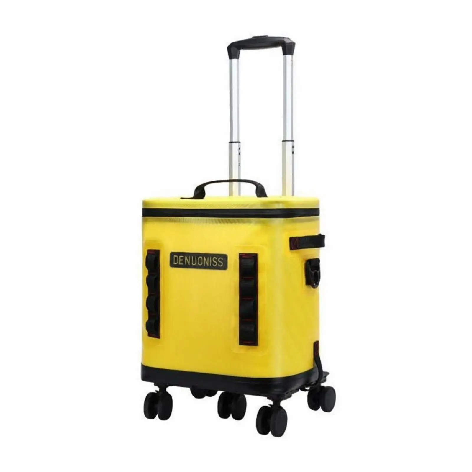 Wheeled Thermal Cooler for Picnic and Camping with Pull Handle Large Insulated Ice Box with Removable Wheels for Easy Transport