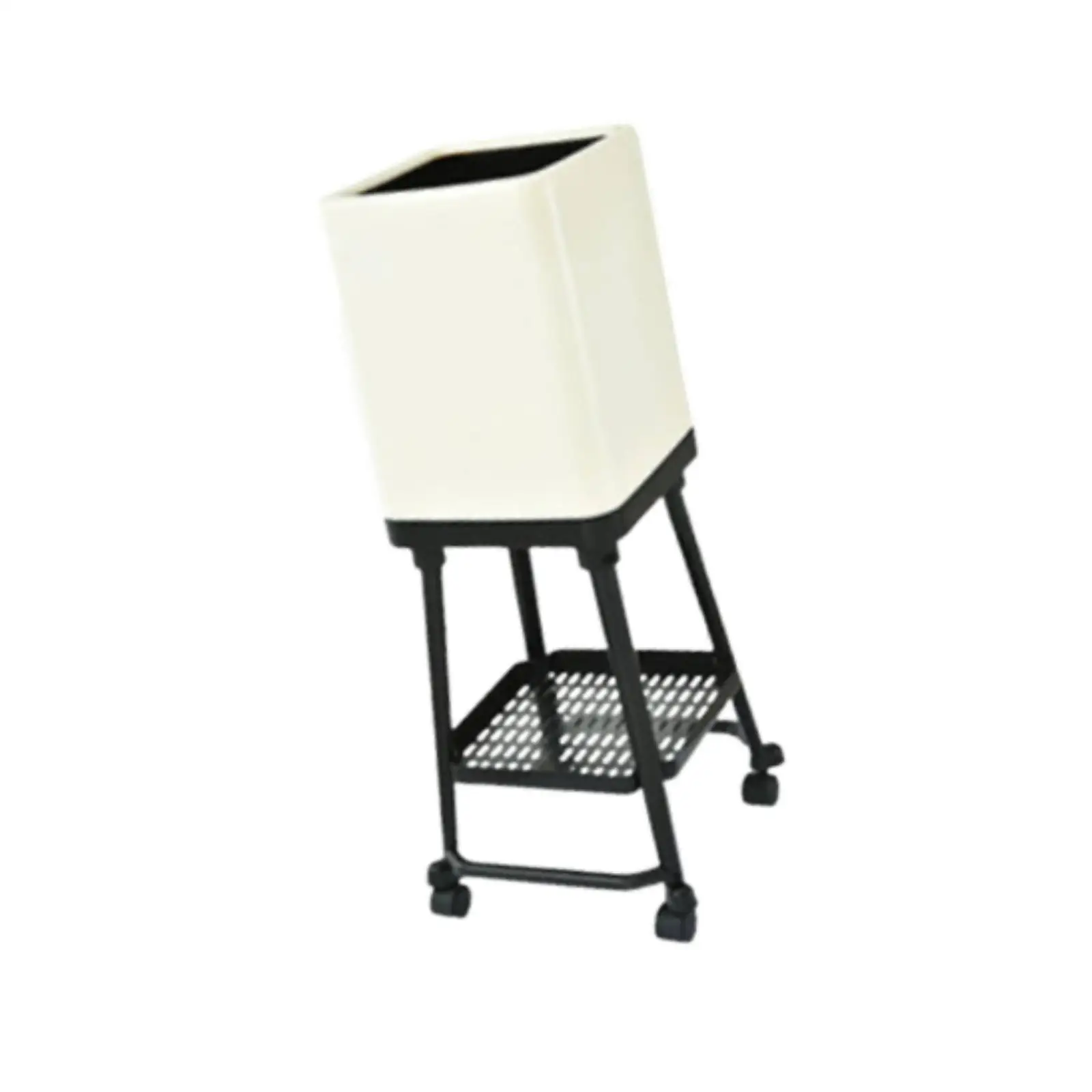 Trash Can Bottom Shelf Multifunctional Household Minimalist Garbage Bin Waste Paper Bucket for Dresser Home Bedroom Office