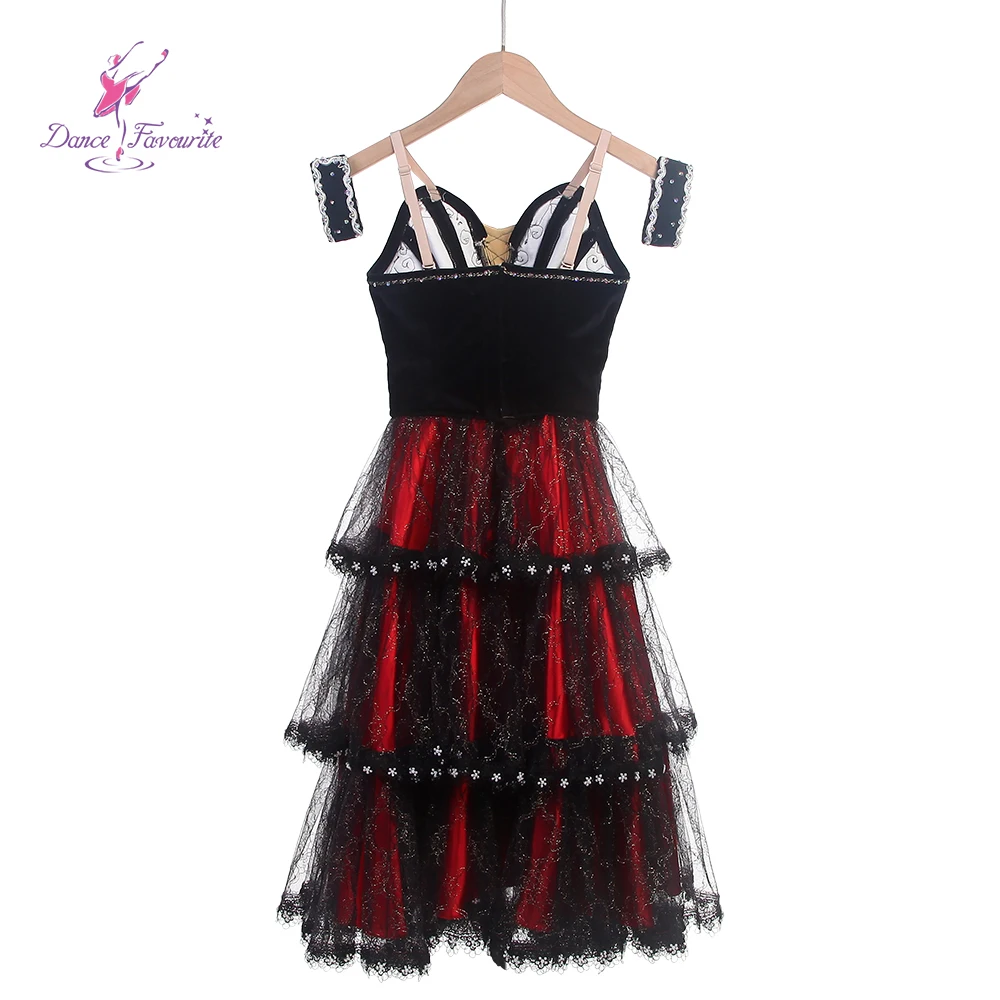 Dance Favourite Ballet Dance Costumes B24101 Long Romantic ballet Tutu Red Tulle Long Ballet Tutu Kitri Variation Tutu