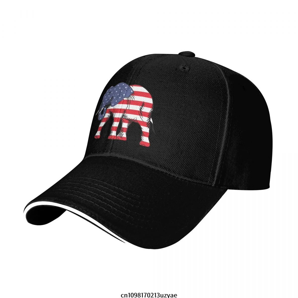Rode Olifanten USA Vlag Baseball Caps Hip Hop Sandwich Cap Mannen Vrouwen Verstelbare Outdoor Sport Hoed