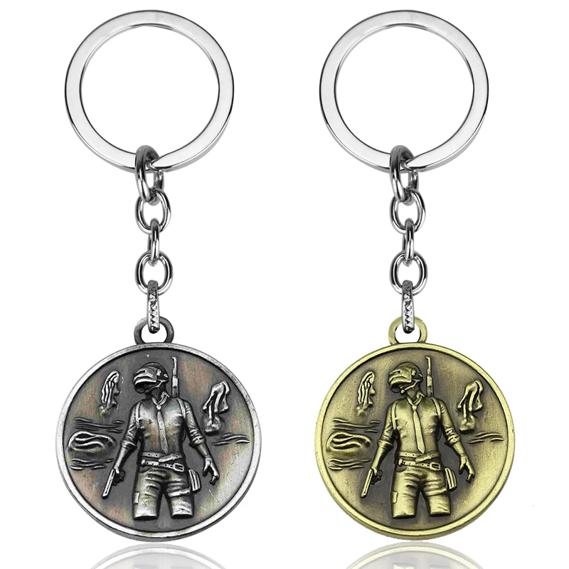 لعبة PUBG Playerunknown's Battlegrounds تأثيري المفاتيح على ظهره درع خوذة مضيئة بندقية المقالي سلاح نموذج قلادة قلادة الدعامة #5