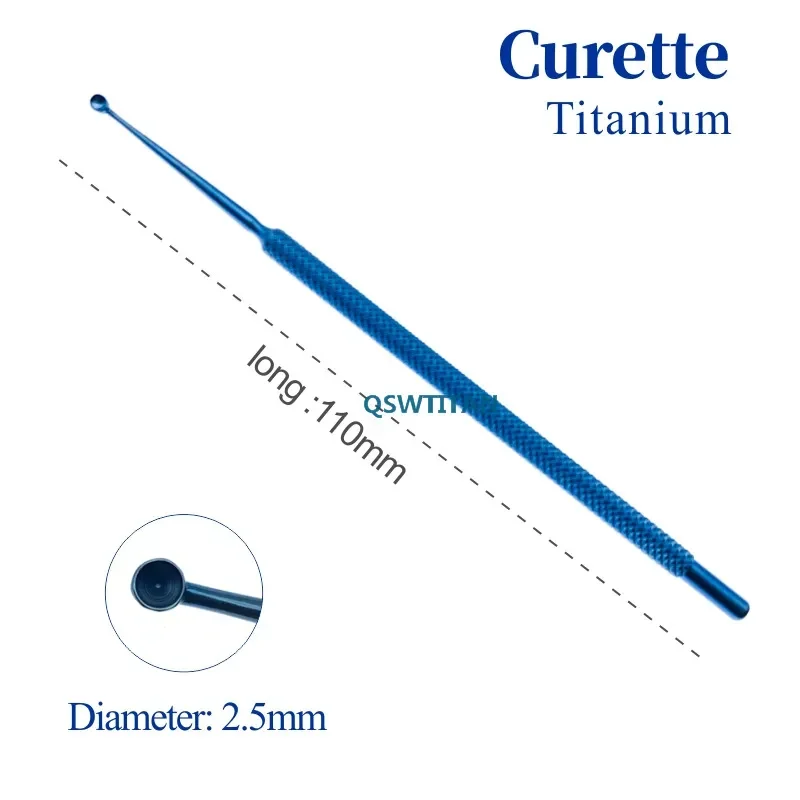 Kleszcze tytanowe/stalowe Chalazion Curette Micro Weterynaryjny okulistyczny instrument chirurgiczny do oczu — zdjęcie 3