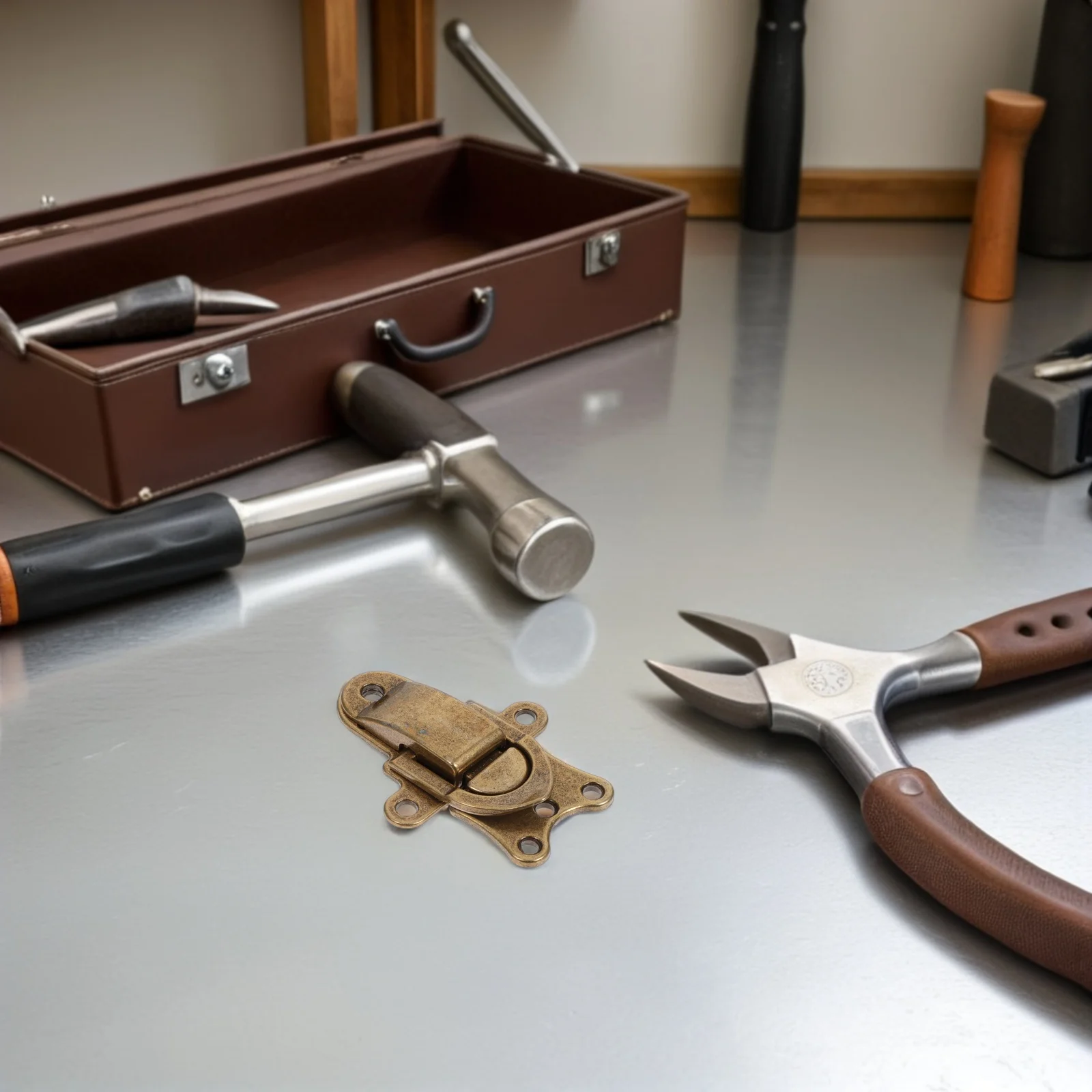 

2Pcs Retro Charm Metal Box Latch Duckbilled Toggle Clasp for Wooden Case Jewelry Box Toolbox Cabinet Steamer Trunk