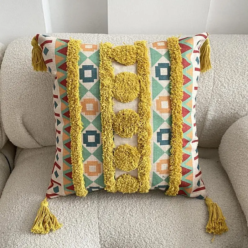 2 Stück Bohemian-Stil Ethno-Jacquard Kissenbezüge 45x45cm Sie können 2 Kissenbezüge auswählen oder sie zufällig erhalten. – Detail 15
