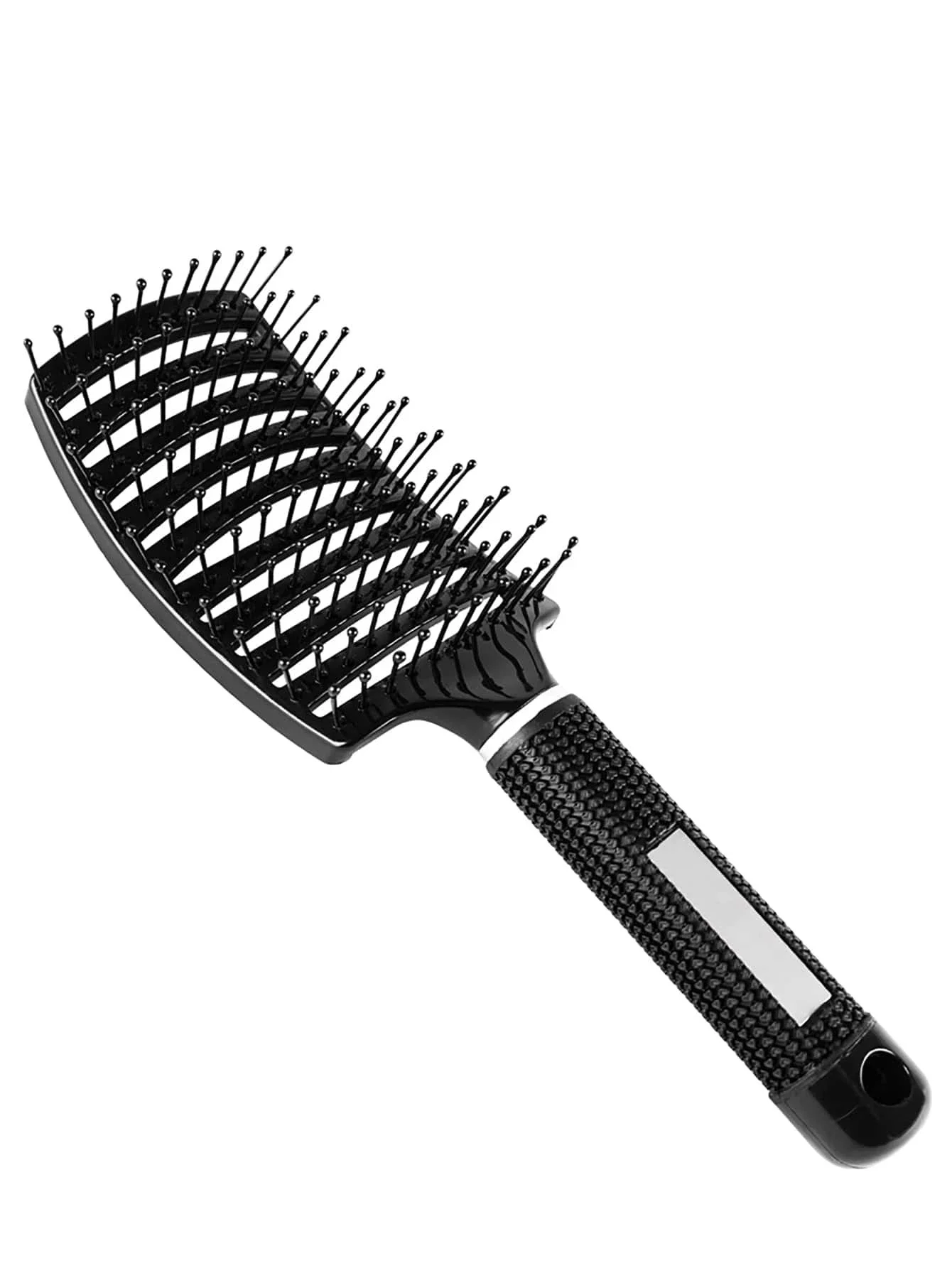 1 Pc Large Wavy Rib Shaped Vented Brush, Women Thick Long Curly Paddle Hair Detangling Massage Brushes, Fast Drying Hair Straigh