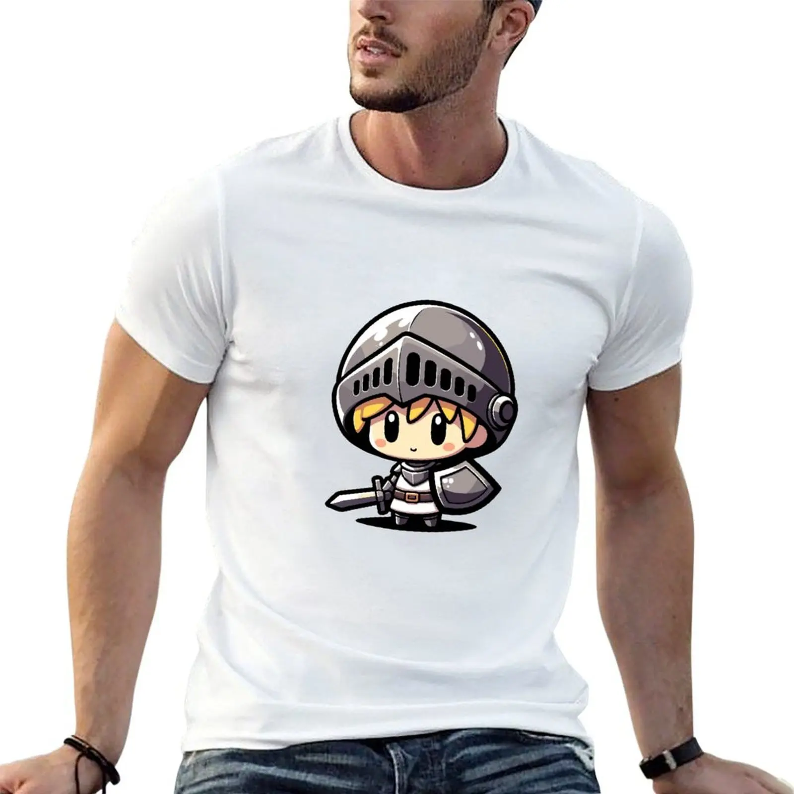 

Chibi Kawaii Knight T-Shirt t shirt man designer anime t shirts oversize T-Shirt