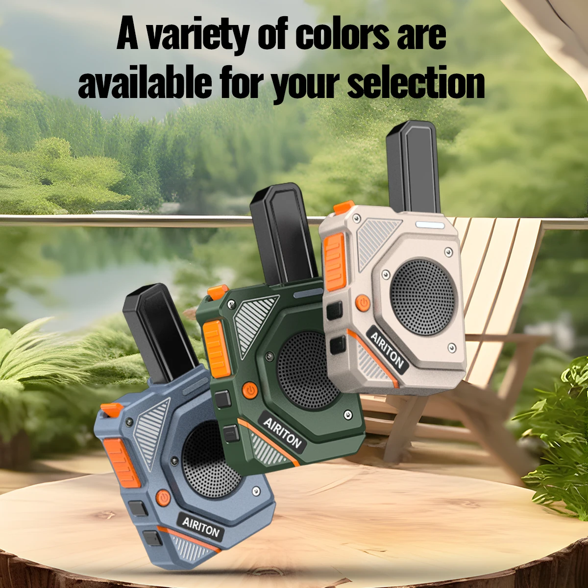 AIRITON جهاز اتصال لاسلكي صغير 2 حزمة AI-168 PMR FRS قابلة للشحن طويلة المدى اتجاهين راديو نوع-C شاحن حر اليدين لرحلة التخييم #2