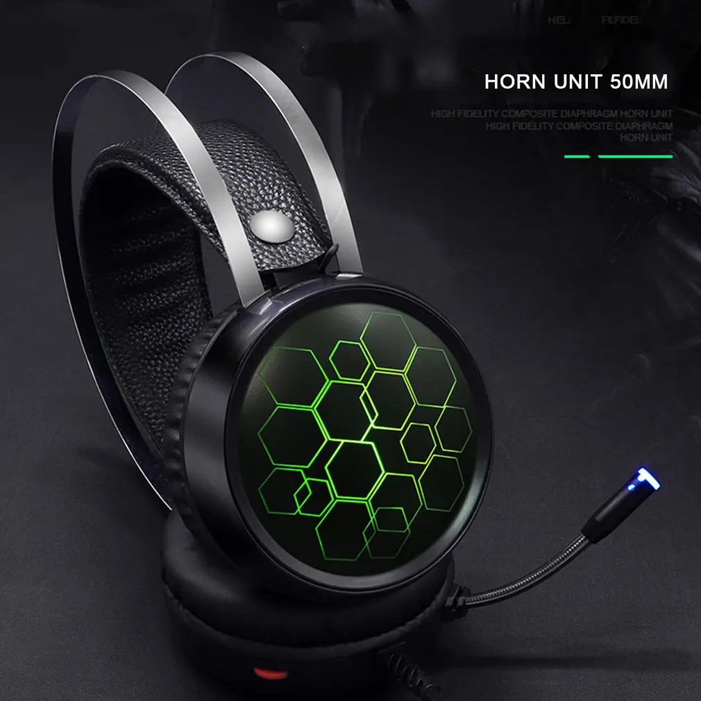 Music Gaming Headset with Microphone Headphones Surround USB 7.1&3.5MM Wired Earphone for PC Computer X box One PS4 RGB