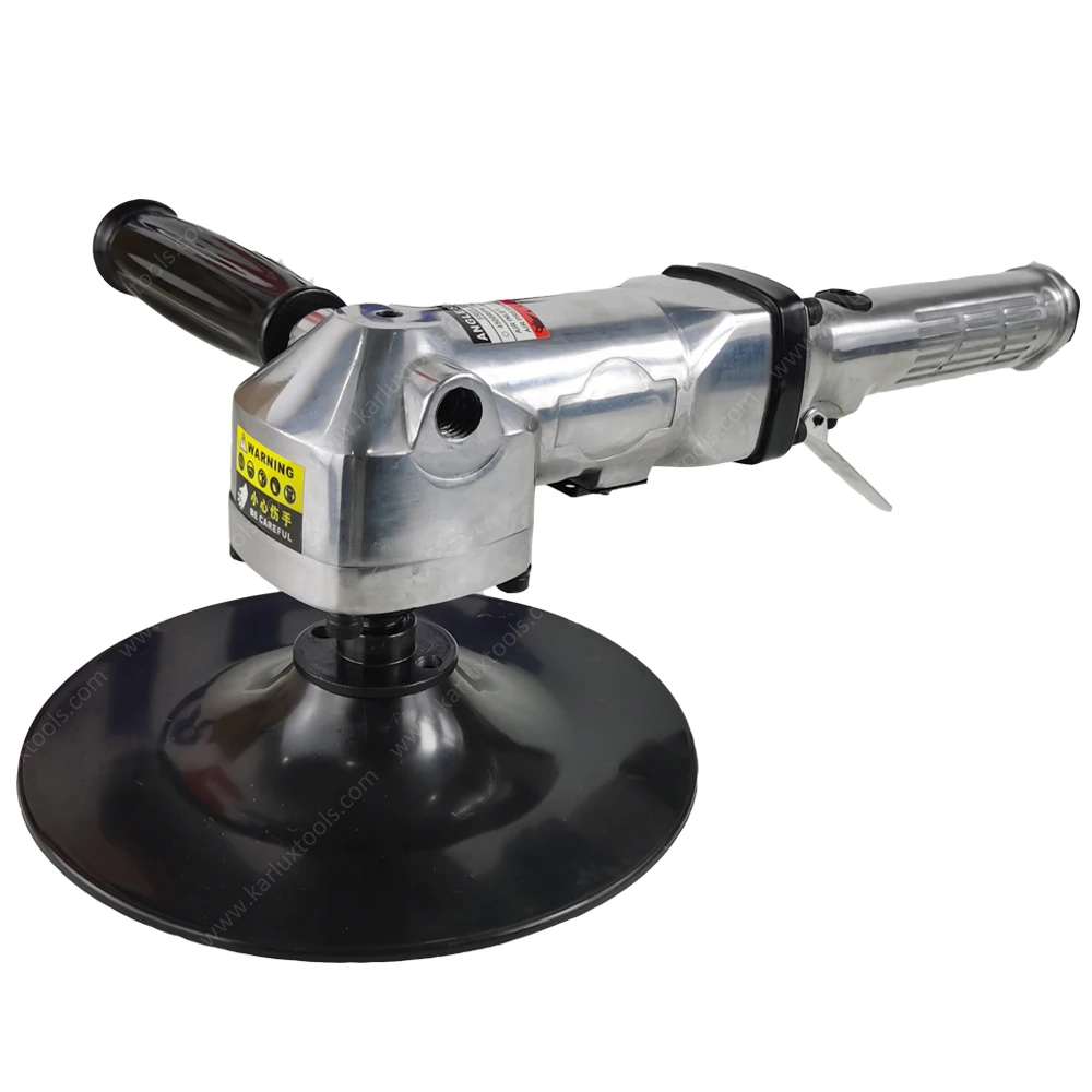 7inch Heavy Duty Air Angle Polisher Detachable Handle Pneumatic Sander for Car, Boat Sanding, Polishing