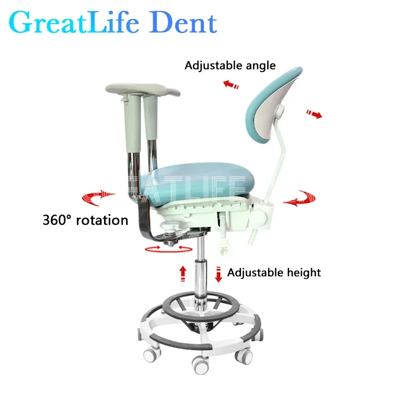 

GreatLife Dent Comprehensive Treatment Luxury Foot Pedal Height Adjustable Dental Laboratory Equipment Instrument Dentist chair