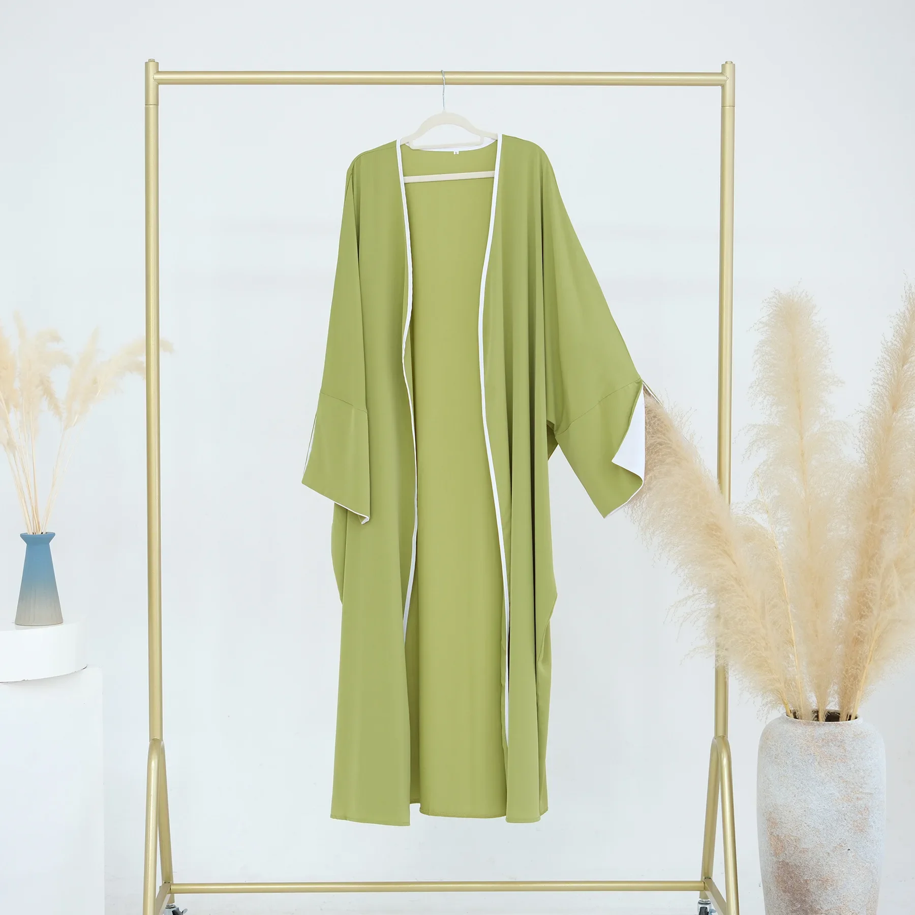 Eid Abaya abierta musulmana para mujer cárdigan modesto bata Ramadán Vestidos Marruecos Dubai Arabia Saudita Abayas Kaftan Jalabiya Vestidos largos