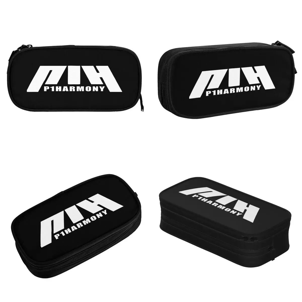 P1harmony Band Kpop P1H Logo Pencil Cases Pencil Pouch Pen Box for Student Large Storage Bags School Supplies Gifts Stationery