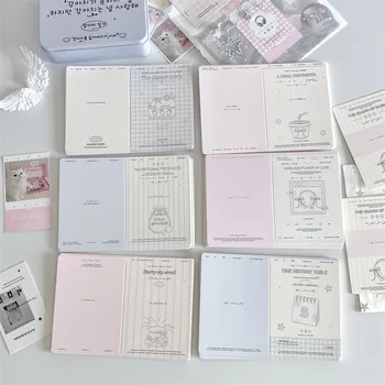 인스 스타일 만화 강아지 사진 카드 거치대, 키체인 포함, 귀여운 3 인치 카드, 학생용 슬리브 보호 