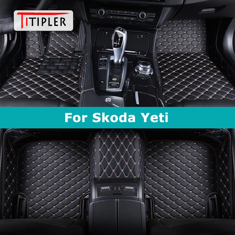 

TITIPLER Custom Car Floor Mats For Skoda Yeti Auto Carpets Foot Coche Accessorie