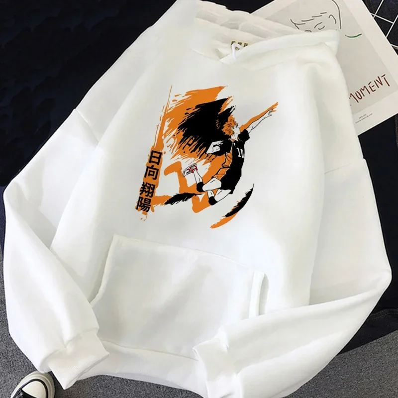 2024 New Japanese Anime Hoodies women\'s Kawaii Cartoon Nekoma Graphic Streetwear Kuroo Volleyball Sweatshirts for Women