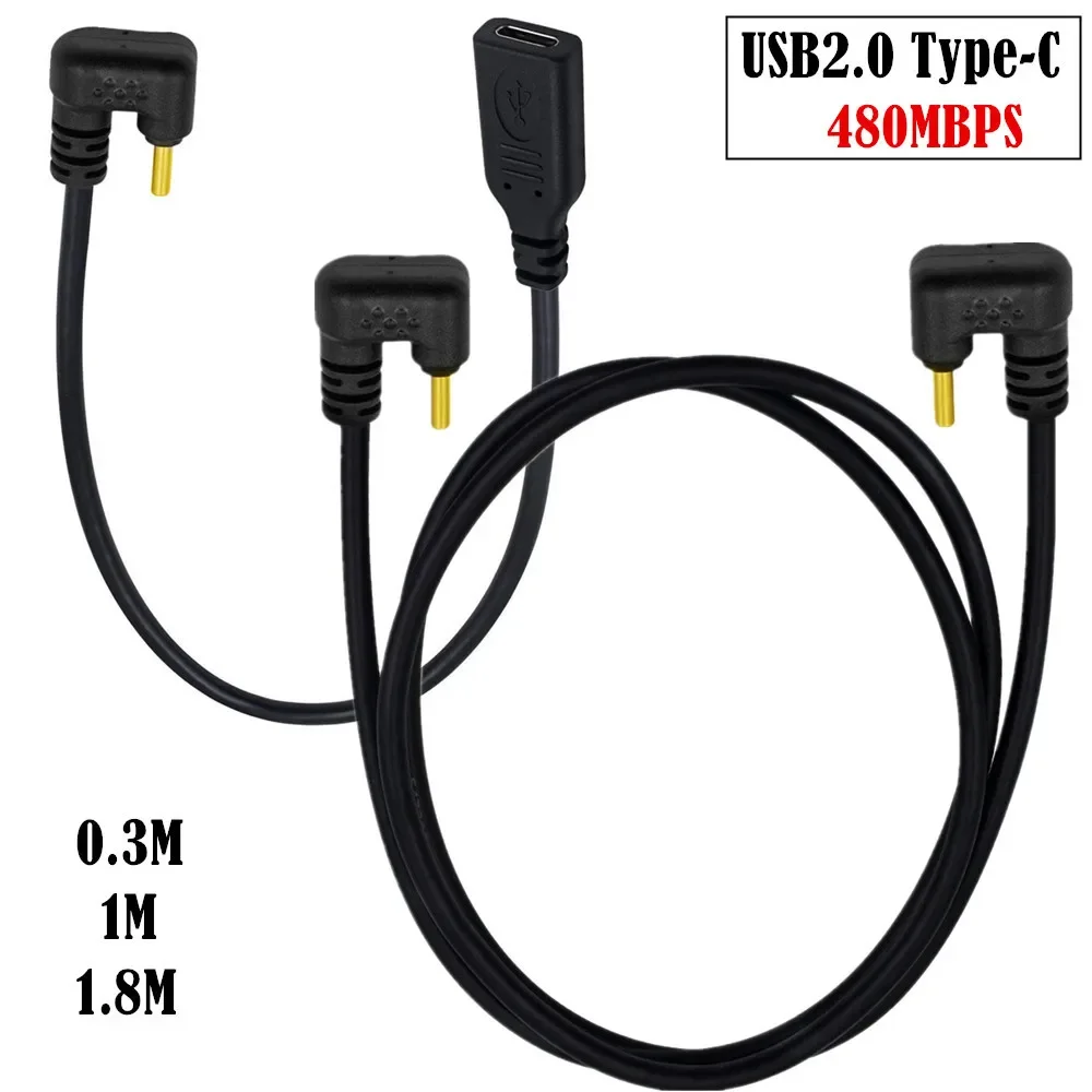 

U-shaped elbow USB-C USB2.0 Type-C Male to Female Extension cable 0.3m/1m/1.8m U Angled 90 Degree