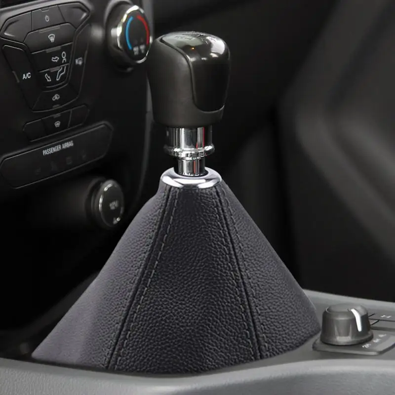 

16mm Universal PU Leather Car Shift Collar Carbon Fiber Automatic Car Manual Shift Lever Knob Shift Boot Cover Leggings Gaiter