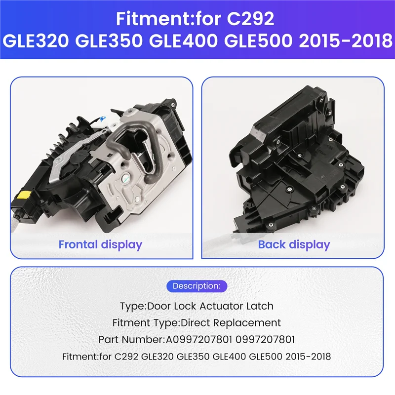 

Precisionn A0997207801 Car Right Door Lock Actuator Latch For Mercedes Benz C292 GLE320 GLE350 GLE400 GLE500 2015-2018 099720780
