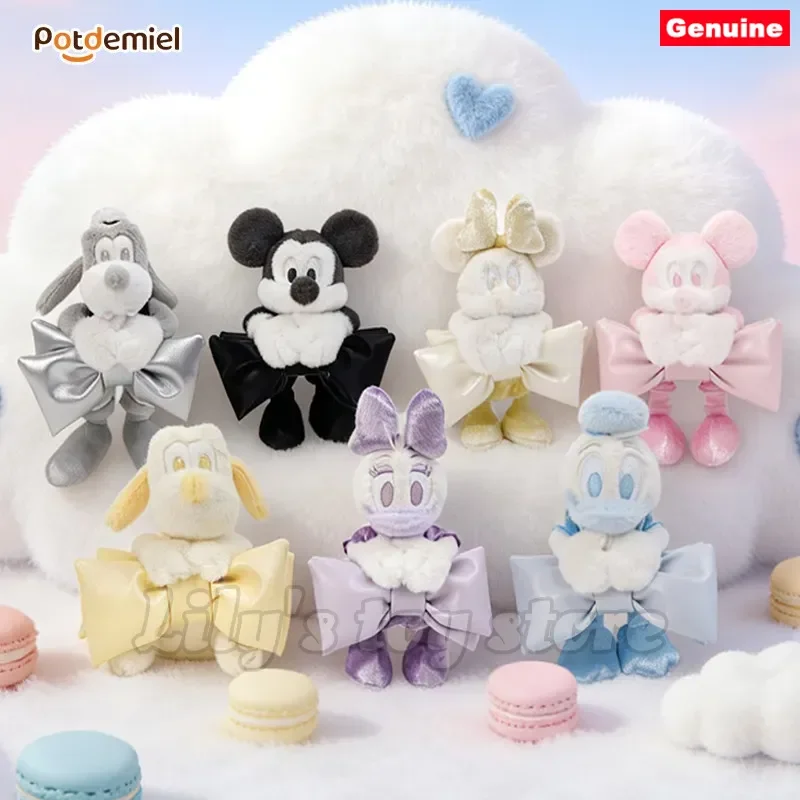

Genuine Disney Potdemiel Puff Series Mickey Mouse Donald Duck Plush Keychains Bag Pendants Kawaii Soft Stuffed Toy Birthday Gift