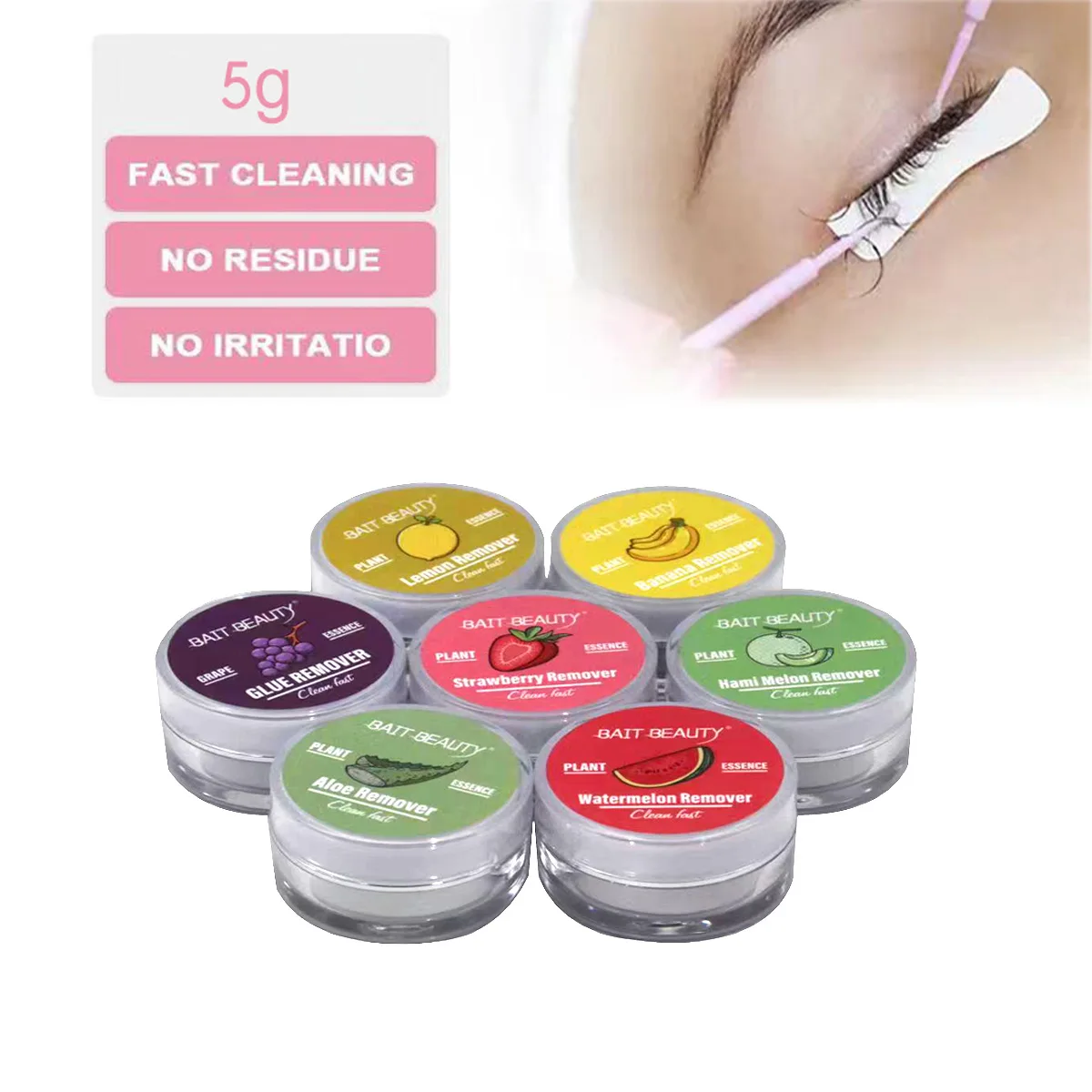 Nouveau 5g saveur de fruit Extension de cils colle dissolvant crème pour cils dissolvant outils de maquillage