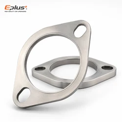 2 Bolt 304 Stainless Steel Exhaust Flange Universal Car Motorcycle Exhaust Pipe Connecting Flange for Exhaust Muffler Downpipe