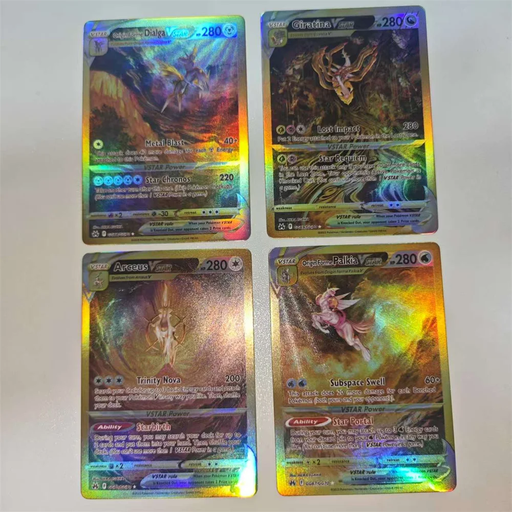 4-шт-карты-ptcg-diy-ur-giratina-acg-dialga-Коллекция-ручной-росписи-arceus-palkia-Домашние-игральные-карты-Игральные-карты-pops