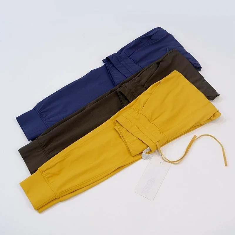Womens Nine Tenths Casual Sport Lounge Yoga Trousers High Waist Drawstring Quick Dry Running Fitness Joggers Pants for Gym