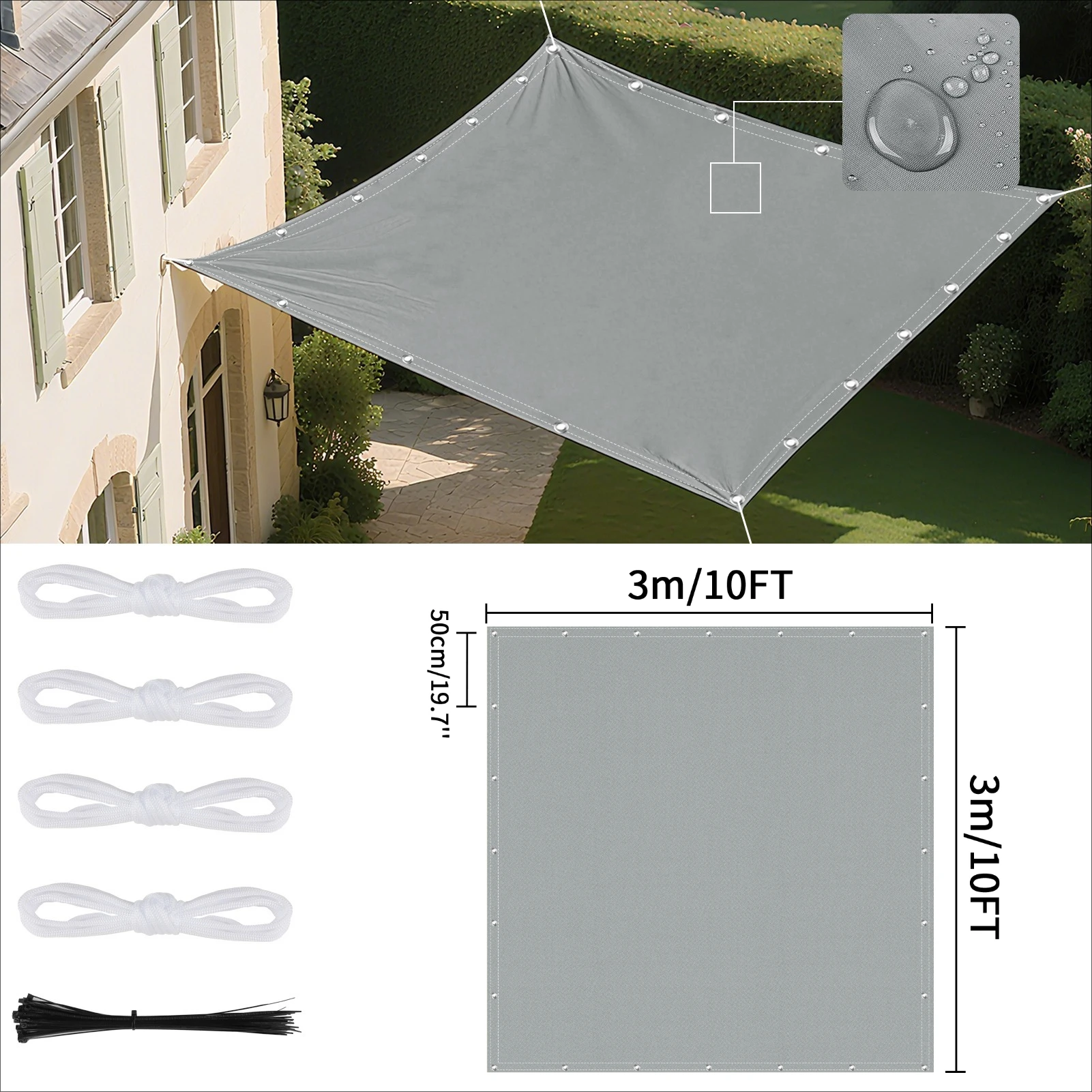 Light Grey 3x3M
