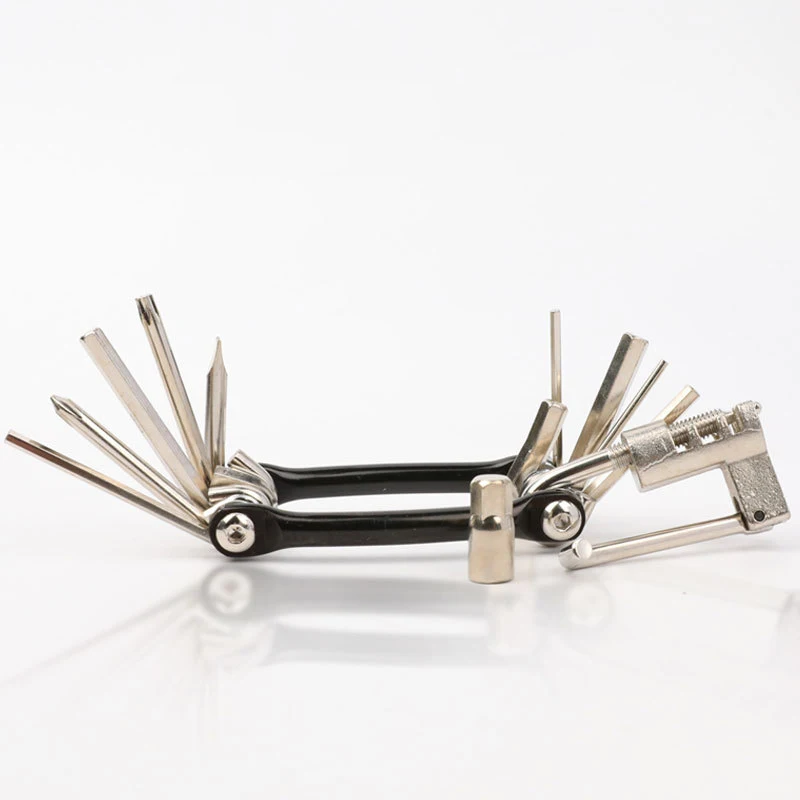 Multifunctional Stainless Steel Professional Bicycle Repair Tool Bicycle Accessories Portable Folding Tool Screwdriver