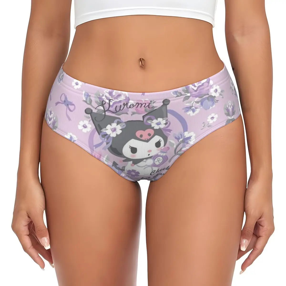 مخصص Kuromi Kawaii أنيمي سراويل قصيرة النساء الراحة الملابس الداخلية