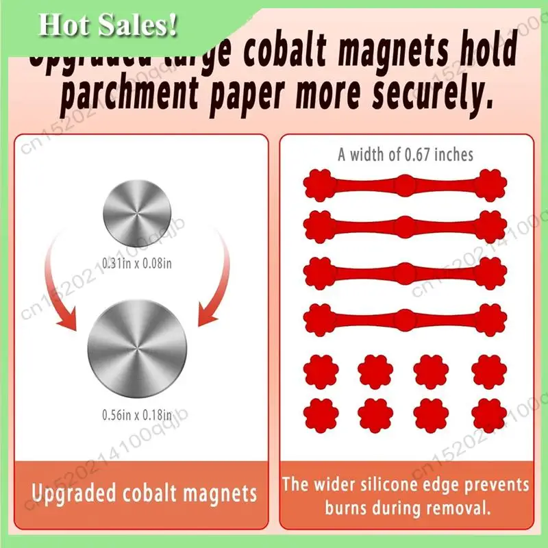

-FDDT Air Fryer Magnets For Parchment Paper Air Fryer Liner Magnet Silicone Buckle For Holding Down Lock Liners