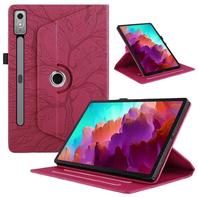 Casing rotasi 360 untuk Xiaoxin Pad Pro 12.7 12 7, casing motif Pohon Funda untuk Xiaoxin Pad Pro 2023 12.7, pelindung Tablet TB-370FU