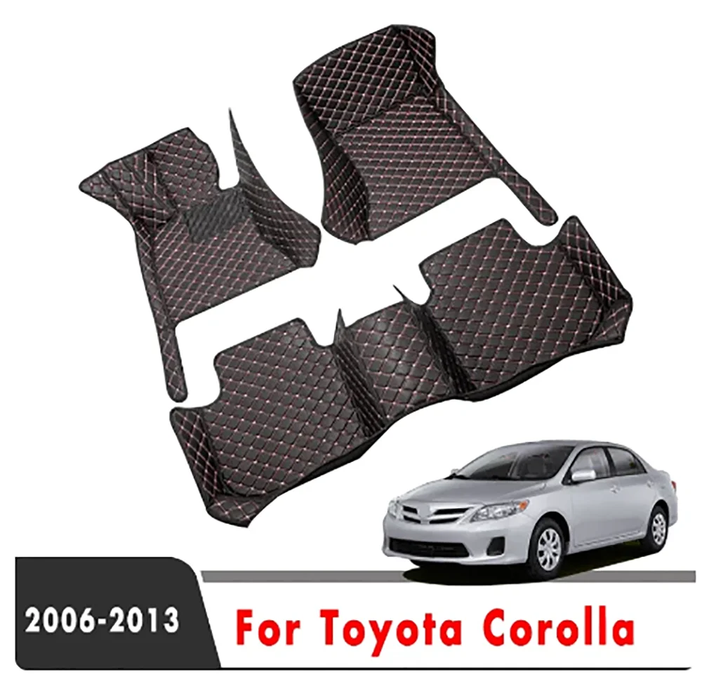 Car Floor Mats  For Toyota Corolla X 10th E140 E150 2013 2012 2011 2010 2009 2008 2007 Accessories Carpets Waterproof Auto Parts