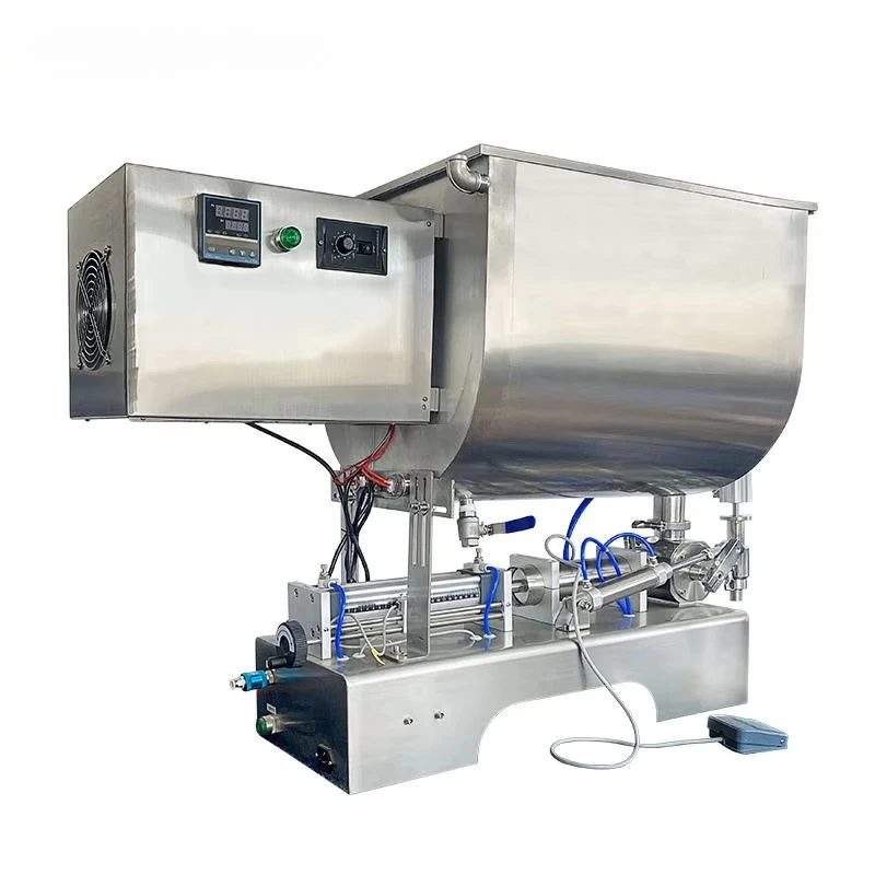 Horizontal Pneumatic Paste Mixing Filling Machine with Heater