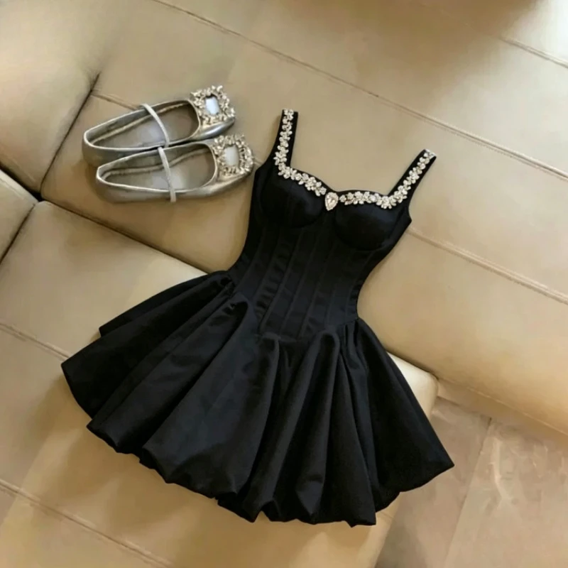 Harajuku – Mini robe sans manches Y2k, Style japonais, élégante, à carreaux, décontractée, mode coréenne, courte, robe de soirée, Chic