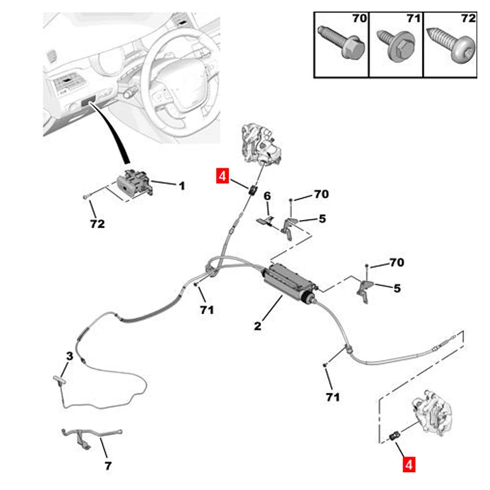 Drum Brake Adjuster Cable Guide 471911 for Peugeot 508 Citroen C5