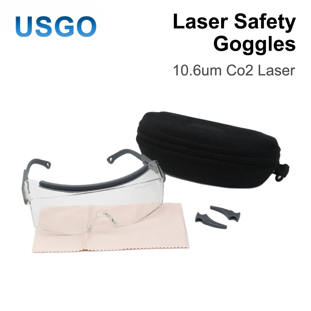 USGO OD6+ 10.6um Co2 Laser Safety Goggles 10600nm Protective Glasses Shield Protection Eyewear for Co2 Laser Machine