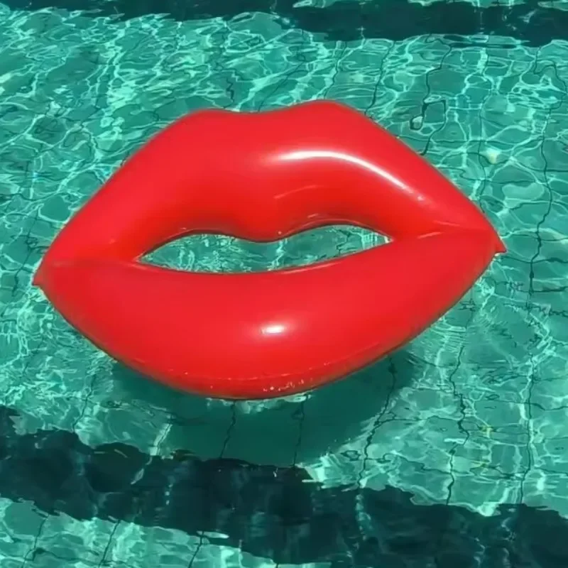Outdoor Water Sports InflatableToy Summer Pool Beach Red Lips Shape Swimming Lounge Chair Water Playing Inflatable Floating Toys
