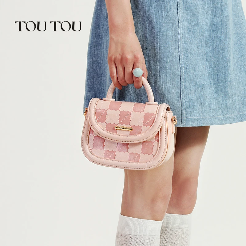 

TOUTOU Cute Handbag for Women Lovely and Fashionable Biscuit Design Shoulder Bag Crossbody Purse for Daily Use and Commuting